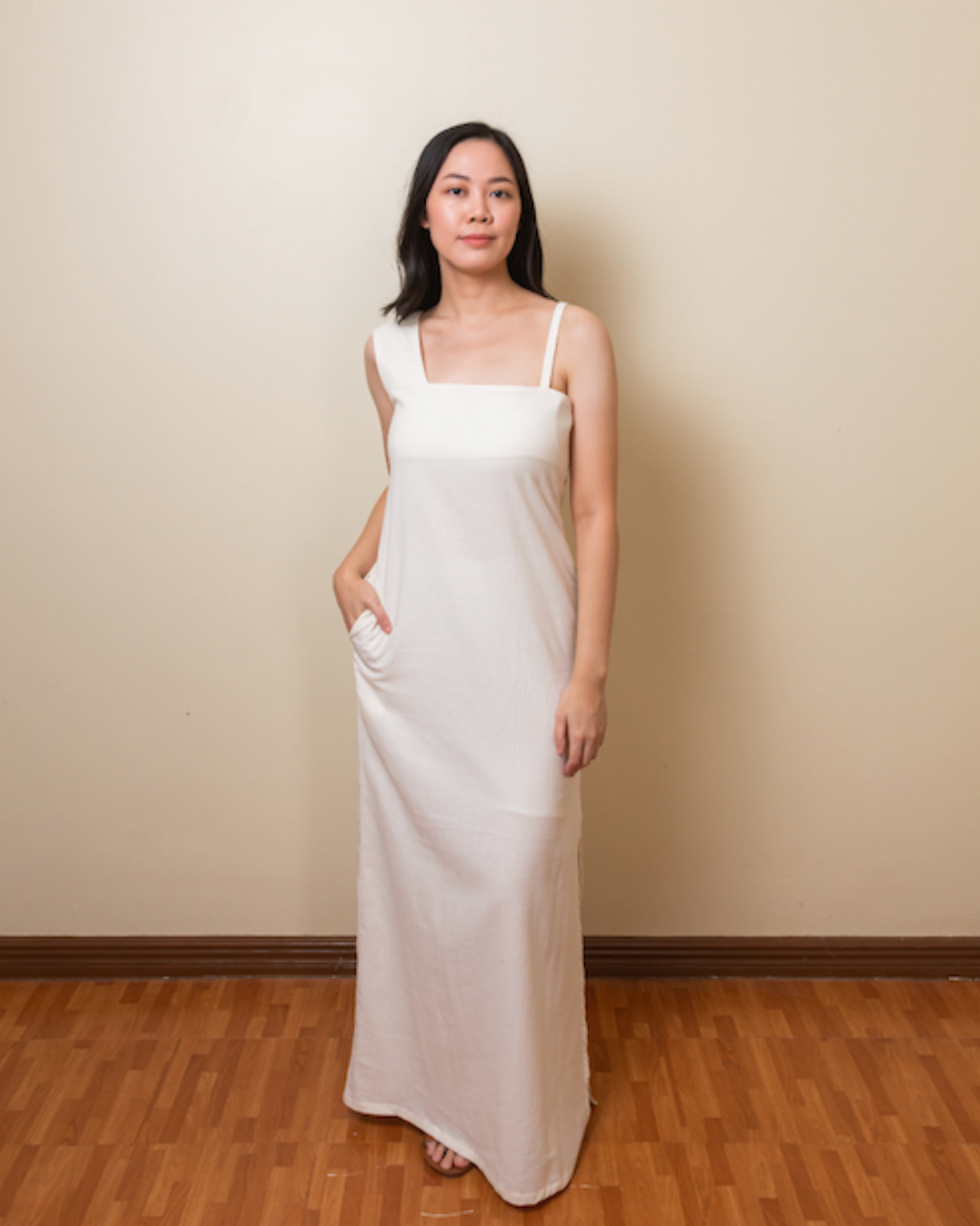 The Accent Strap Dress - Milk