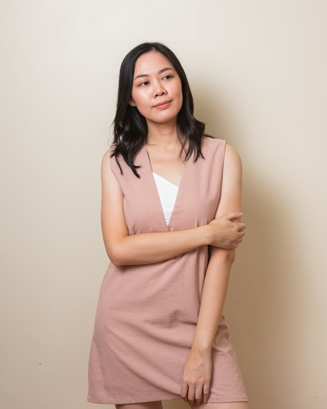 The Front Detail Dress - Blush