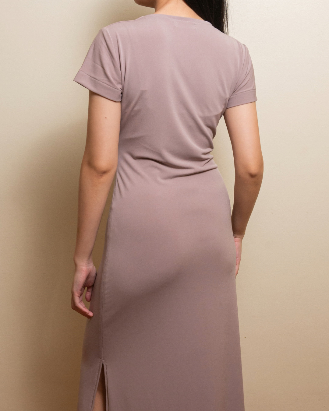 The Soft Flow Dress - Pale Plum
